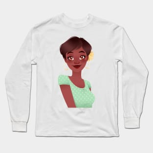 Cute black woman Long Sleeve T-Shirt
